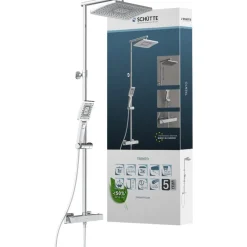 Colonne de douche avec mitigeur thermostatique chromée Trento SCHÜTTE