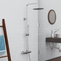Colonne de douche avec mitigeur thermostatique chromée Aquaduct SCHÜTTE