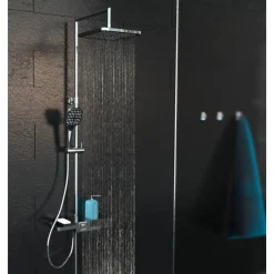 Colonne de douche avec tablette noir mat - BluePerl SCHÜTTE