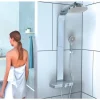 Colonne de douche avec tablette - thermostatique - chromé - Samoa Rain SCHÜTTE