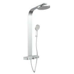 Colonne de douche avec tablette - thermostatique - chromé - Samoa Rain SCHÜTTE