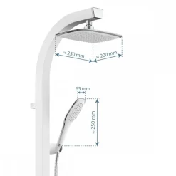 Colonne de douche blanc et chromé avec porte-savon - Madagaskar SCHÜTTE
