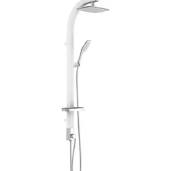 Colonne de douche blanc et chromé avec porte-savon - Madagaskar SCHÜTTE