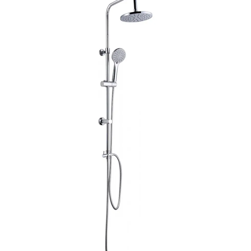 Colonne de douche chromée - hauteur réglable - Altair Round DISFLEX