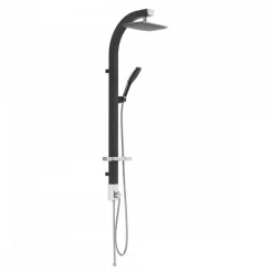 Colonne de douche noir et chromé avec porte-savon - Madagaskar SCHÜTTE
