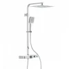 Colonne de douche thermostatique avec tablette verre blanc - Ocean SCHÜTTE