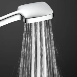 Colonne de douche thermostatique avec tablette verre blanc - Ocean SCHÜTTE