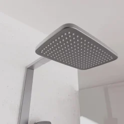 Colonne de douche thermostatique avec tablette verre - graphite mat - Hawaii SCHÜTTE