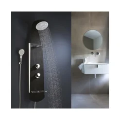 Colonne de douche thermostatique - effet ardoise - Nautilus Slate VALENTIN