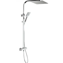 Colonne de douche thermostatique - douche de tête carrée - chrome - GOSSIP KRAMER