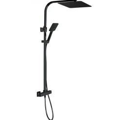 Colonne de douche thermostatique - douche de tête carrée - noire - GOSSIP KRAMER