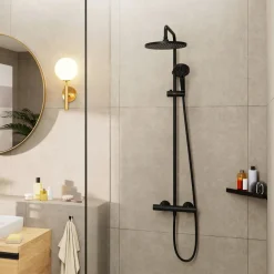 Colonne de douche thermostatique noire mate - Showerpipe Vernis Blend 240 HANSGROHE