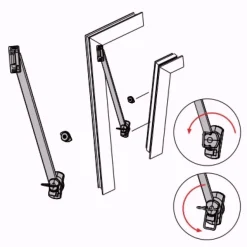 Compas à soufflet pour chassis aluminium - ALT3 - sans frein FAPIM
