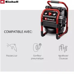 Compresseur à air Pro SILENZZO 18/160 - 8 bar - Power X-Change EINHELL PROFESSIONAL