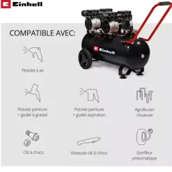 Compresseur à air silencieux - TE-AC 270/50 Silent Plus EINHELL