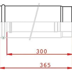 Conduit de départ téléscopique Ø 80/130 pour Bioten Ø 80/125 TEN