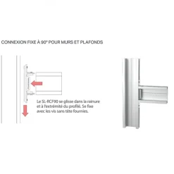 Connecteur mural fixe pour rail Domalurail Stratlock - SL-RCF90 DOMARINE