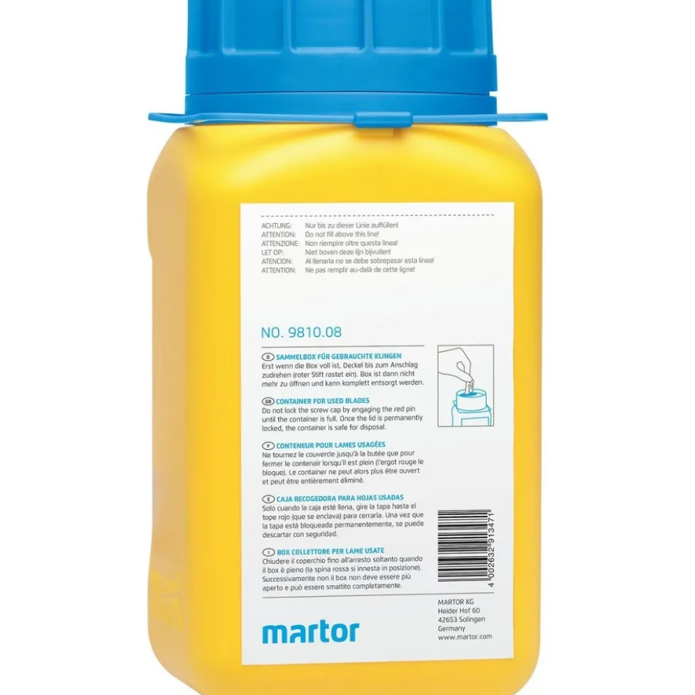 Conteneur plastique pour lames usagées MARTOR