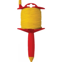 Cordeau polypropylène jaune sur enrouleur - 100m fil - 1,5mm TALIAPLAST