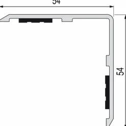 Cornière murale adhésive - aluminium anodisé - 1,5 m DINAC