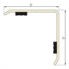 Cornière murale antichoc adhésive - PVC beige - 3 m - 57x57 mm DINAC