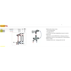 Corps de robinet thermostatique bitube à 2 voies R438TG GIACOMINI