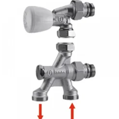 Corps de robinet thermostatique bitube à 2 voies R438TG GIACOMINI