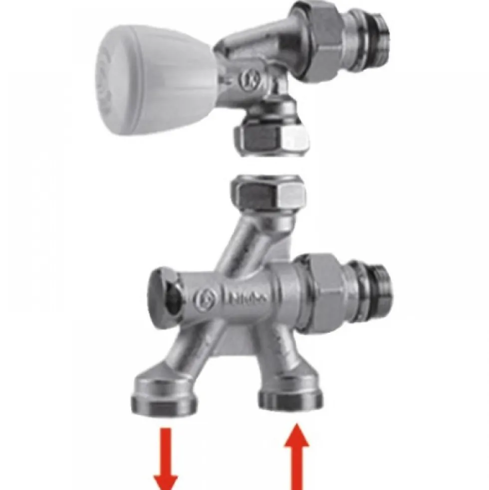 Corps de robinet thermostatique bitube à 2 voies R438TG GIACOMINI