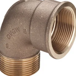 Coude 90° bronze mâle / femelle à visser VIEGA