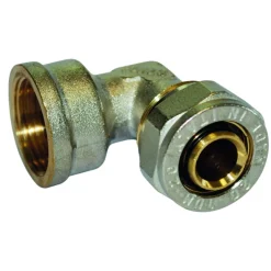 Coude femelle à compression pour tube multicouche - diamètre 16 mm BOUTTÉ