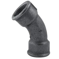 Coude fonte 45° femelle / femelle noir - référence 41 CODITAL