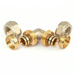 Coude égal à compression pour tube multicouche - diamètre 20 mm BOUTTÉ
