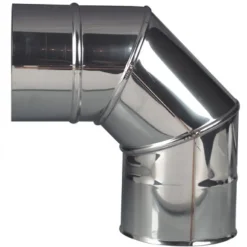 Coude inox à 90° - simple paroi - secteurs lisses TEN