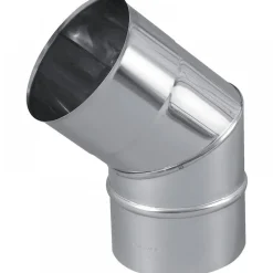 Coude inox à 45° - simple paroi - secteurs lisses TEN