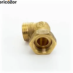 Coude laiton 90° avec écrou prisonnier M15x21 - F15x21 BRICOZOR