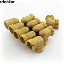 Coude laiton égal à visser - 90 ° - Mâle / Mâle - Sachet de 10 BRICOZOR