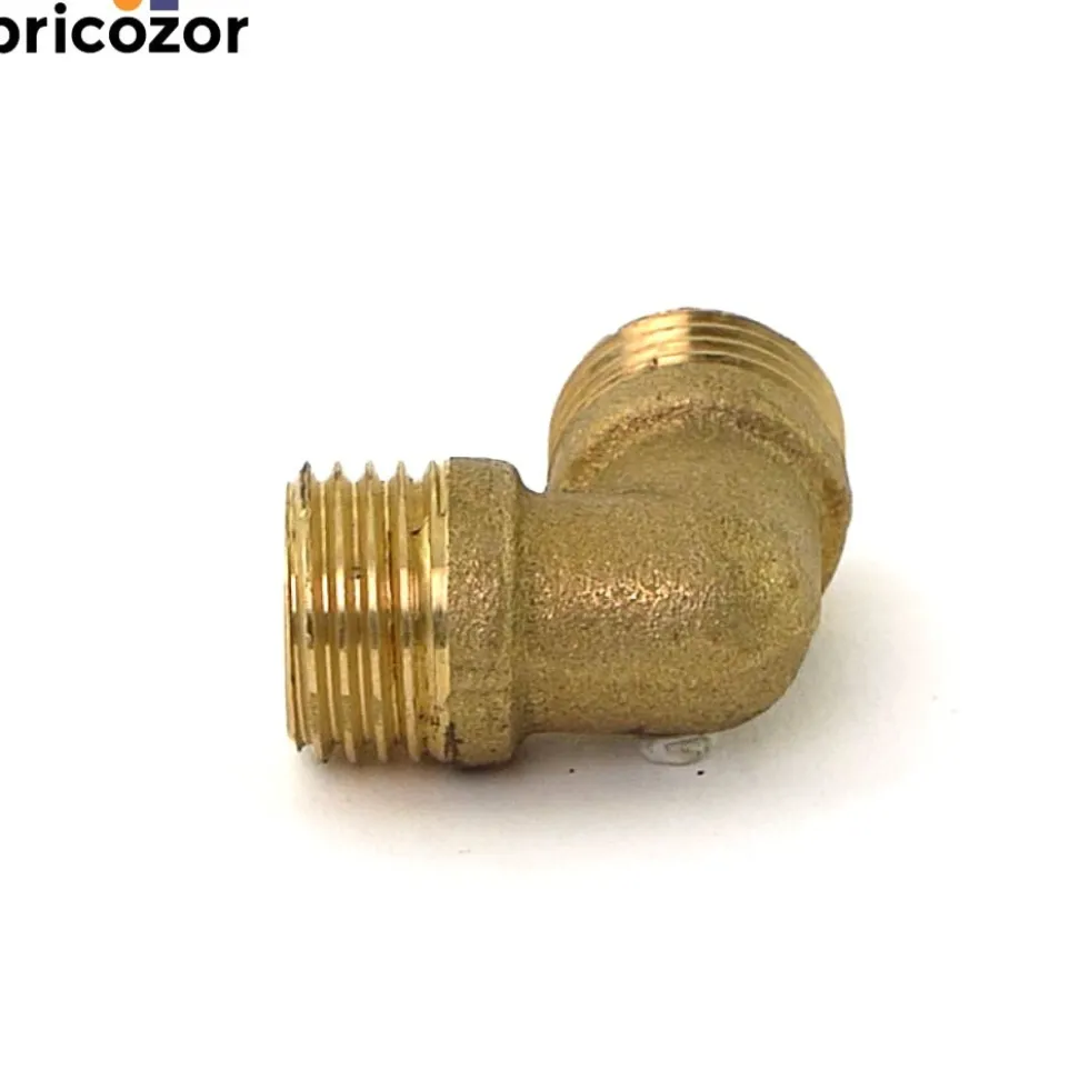 Coude laiton 90° mâle / mâle BRICOZOR