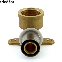 Coude PER à sertir F15x21 à visser avec embase de fixation BRICOZOR