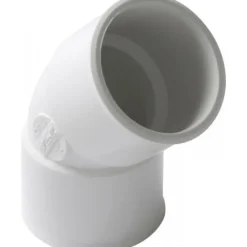 Coude PVC blanc 45° femelle / femelle NICOLL