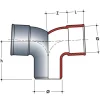 Coude pvc double équerre mâle-femelle NICOLL