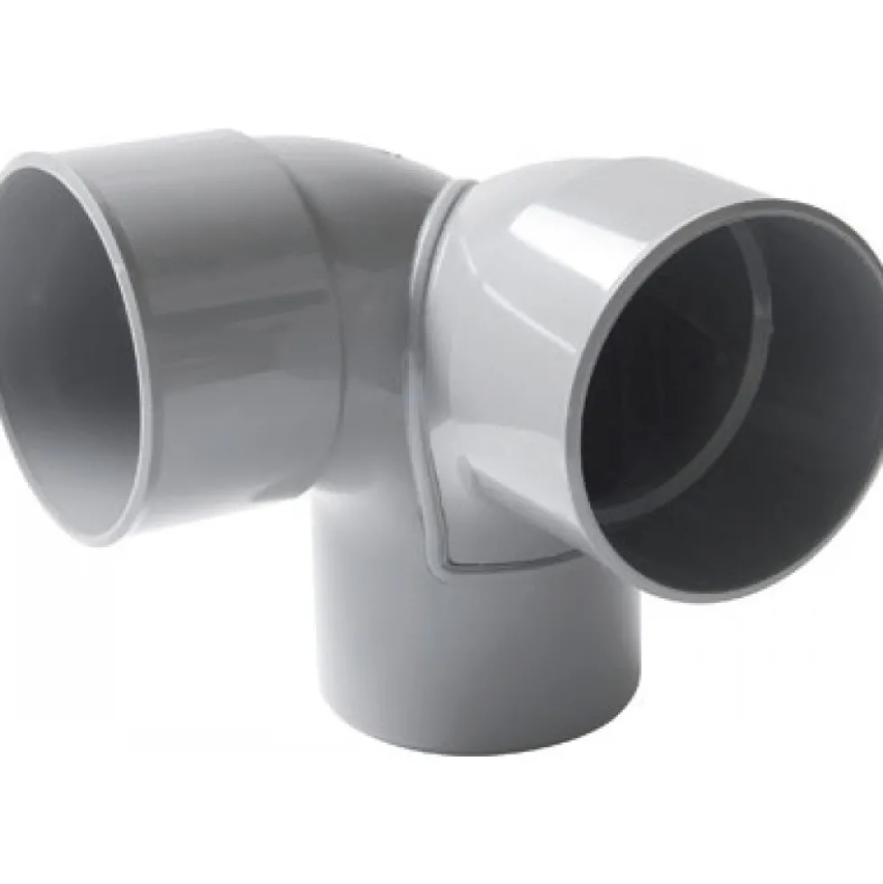 Coude pvc double équerre mâle-femelle NICOLL