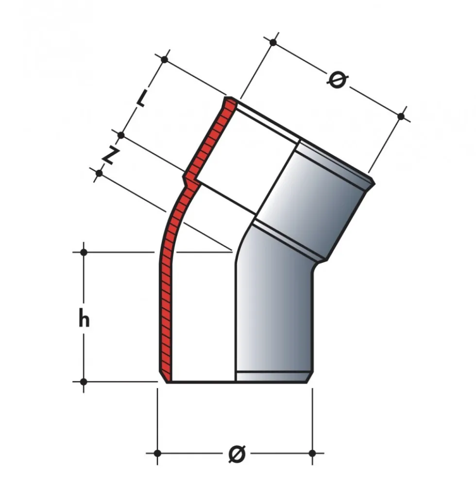 Coude pvc 30° mâle-femelle NICOLL