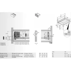 Coulisse Quadro V6 Silent system - charge 10 kg - InnoTech Atira HETTICH