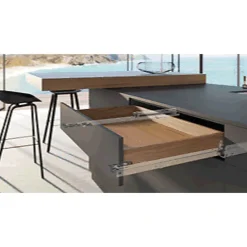 Coulisses à billes Quadro 25 YOU Push to Open - sortie partielle HETTICH