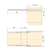 Coulisses Coktail Reverse H35 pour table de cuisine pliante escamotable EMUCA