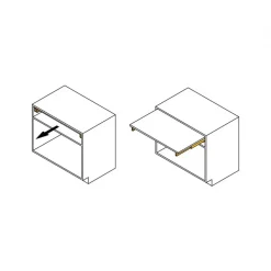 Coulisses pour plateau extractible - table d'appoint - Shot 490x1200 EMUCA
