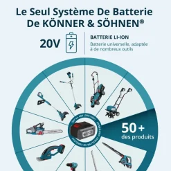 Coupe-bordures à batterie 20V + manche télescopique - Solo - KS CST-20V KONNER & SOHNEN