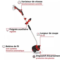 Coupe-bordures sans fil - GE-CT 18/33 Li E-Solo - Power X-Change EINHELL
