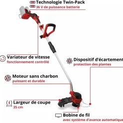 Coupe-bordures sans fil pro - GP-CT 36/35 Li BL-Solo - Power X-Change EINHELL PROFESSIONAL