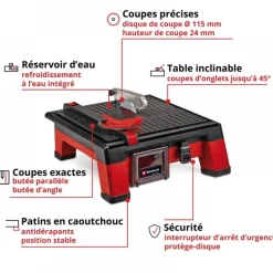Coupe-carrelage sans fil TE-TC 18/115 Li - Solo - Power X-Change EINHELL